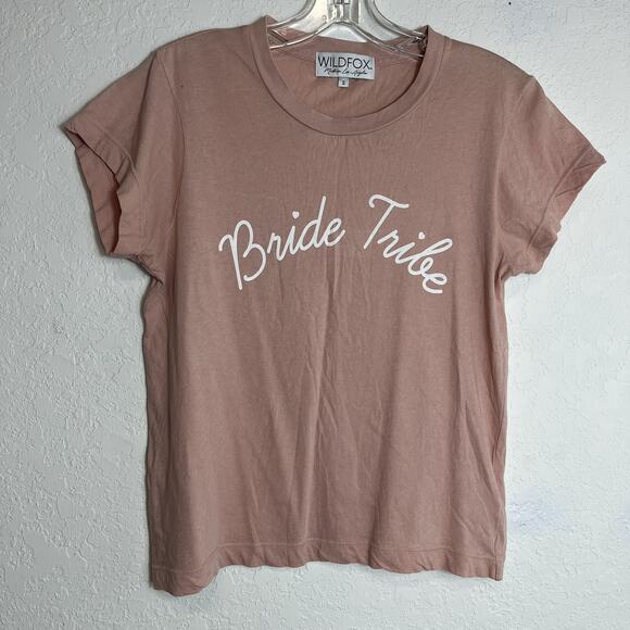 Wildfox Made In Los Angeles “Bride Tribe” Tee Nude color, Size S, short sleeve - Picture 1 of 6